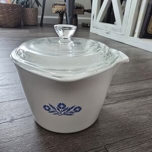 Corningware Saucemaker Blue Cornflower Dish Pan Farmhouse Cabin Cottagecore